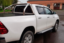 Toyota Hilux 2015- Side Steps Allmond Grey (2 pcs, Aluminum) photo 6