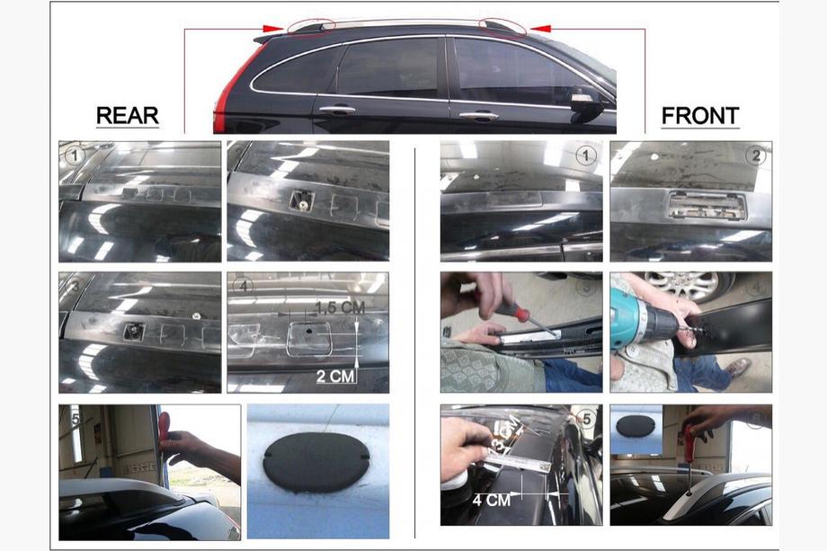Honda CRV 2007-2011 Black roof rails (Crown) Photo 2