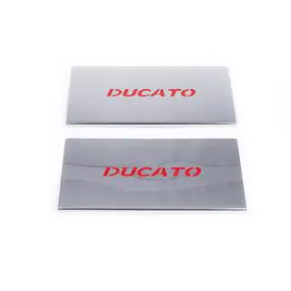 Interior door sill plates Red (2 pcs, stainless steel) photo 2