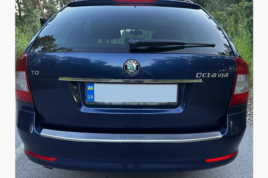 Skoda Octavia II A5 2010-2013 Chrome trim above license plate Carmos (stainless steel) Photo 6