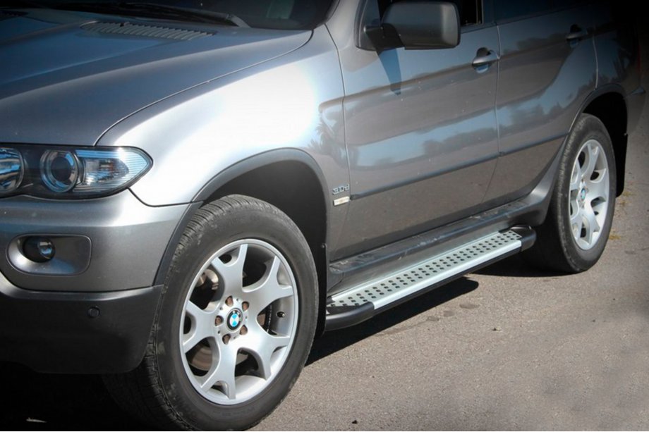 BMW X5 E53 1999–2006 Side Steps Allmond Grey (2 pcs, Aluminum) Image