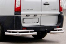 Fiat Scudo 2007-2015 Rear Corner Bars AK003-Double (2 pcs, stainless steel) photo 1