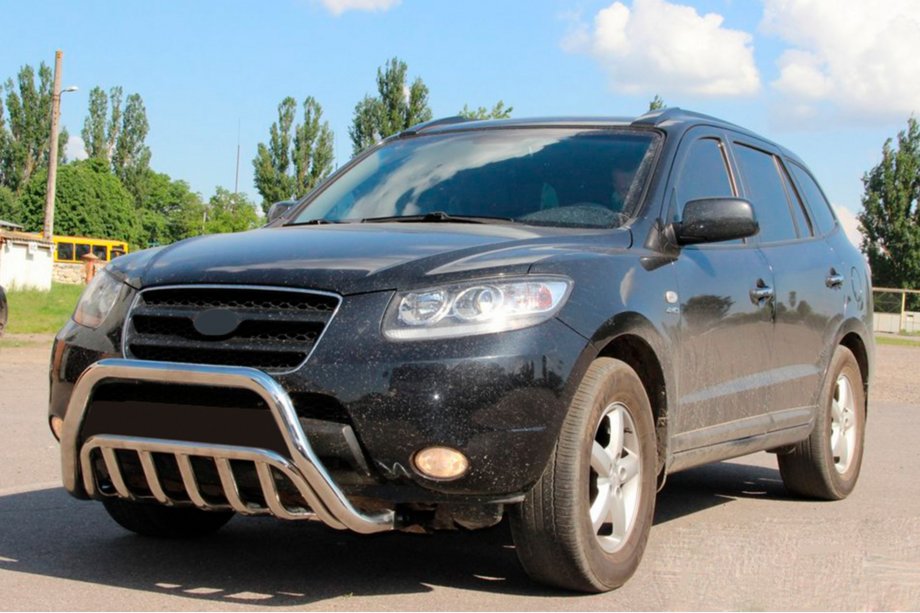 Hyundai Santa Fe 2 2006-2012 Bull Bar WT002 (Stainless Steel) Photo 2