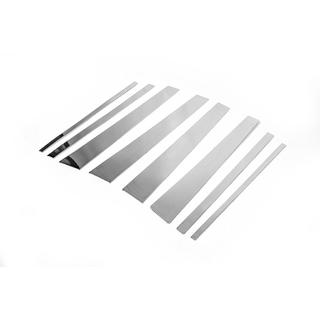 Stainless Steel Door Pillar Trim (8 pcs) Toyota Land Cruiser Prado 120 2002-2009 photo 3