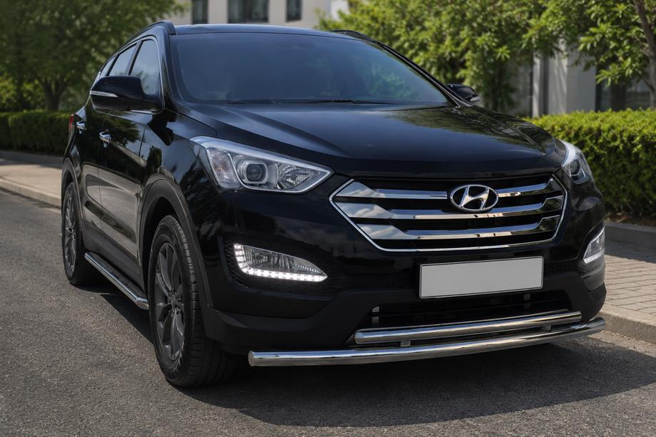 Hyundai Santa Fe 3 2012-2018 Front Bar ST014 (Stainless Steel) Image