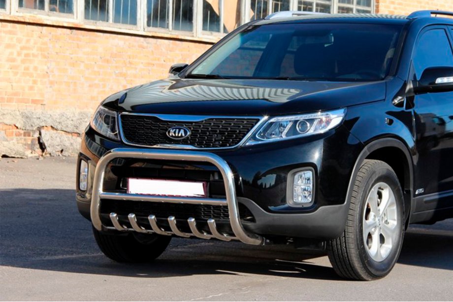 Kia Sorento II XM 2009-2014 Bull Bar WT021 (Stainless Steel) Photo 2