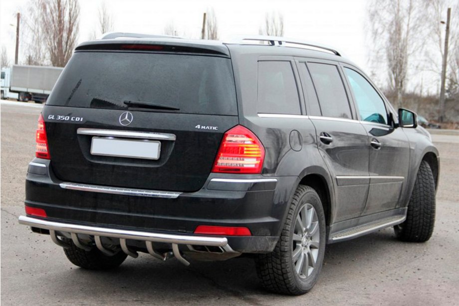 Mercedes GL class X164 2006-2012 Rear Bar AK-Style (Stainless Steel) Photo 1