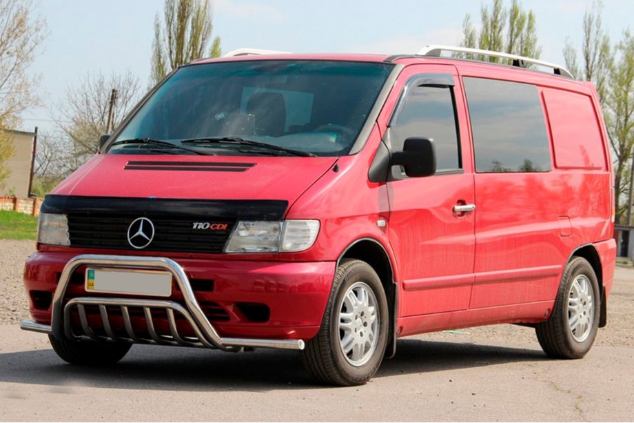 Mercedes Vito W638 1996-2003 Bull Bar with Bumper Wings WT002 Plus (Stainless Steel) Photo 2