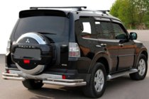 Mitsubishi Pajero Wagon IV 2006-2021 Rear Bar AK003 Double (Stainless Steel) photo 1