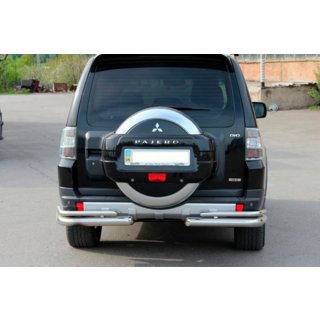Rear Bar AK003 Double (Stainless Steel) Mitsubishi Pajero Wagon IV 2006-2021 photo 2