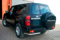Nissan Patrol Y61 1997-2011 Rear Corner Bars AK003 (2 pcs, stainless steel) photo 1