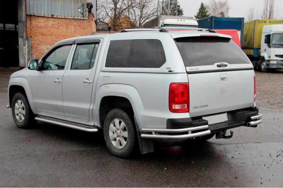 Volkswagen Amarok 2010-2022 Rear Corner Bars AK003-Double (2 pcs, stainless steel) Image