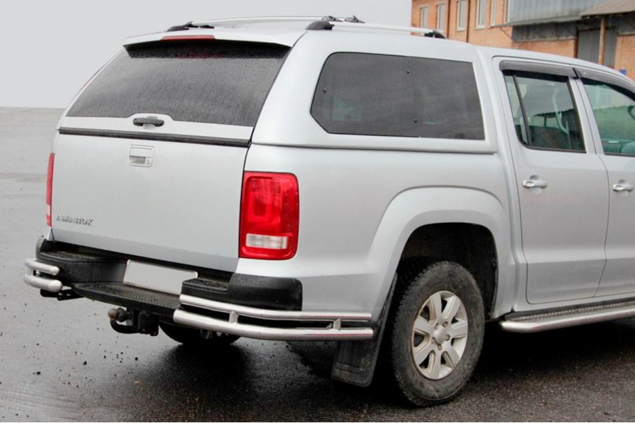 Volkswagen Amarok 2010-2022 Rear Corner Bars AK003-Double (2 pcs, stainless steel) Photo 2