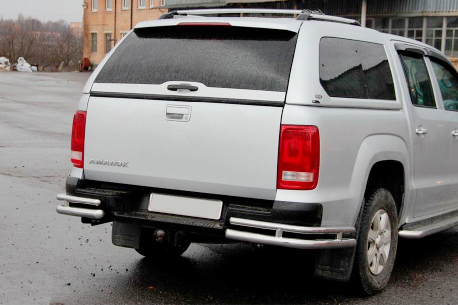 Volkswagen Amarok 2010-2022 Rear Corner Bars AK003-Double (2 pcs, stainless steel) Photo 3