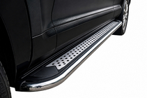 Porsche Cayenne 2003–2010 Side Steps Maydos V2 (2 pcs, Aluminum & Stainless Steel) photo 1