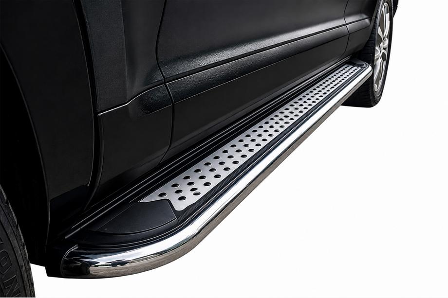 Porsche Cayenne 2003–2010 Side Steps Maydos V2 (2 pcs, Aluminum & Stainless Steel) Image