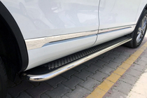 Volkswagen Touareg 2002–2010 Side Steps Maydos V2 (2 pcs, Aluminum & Stainless Steel) photo 1