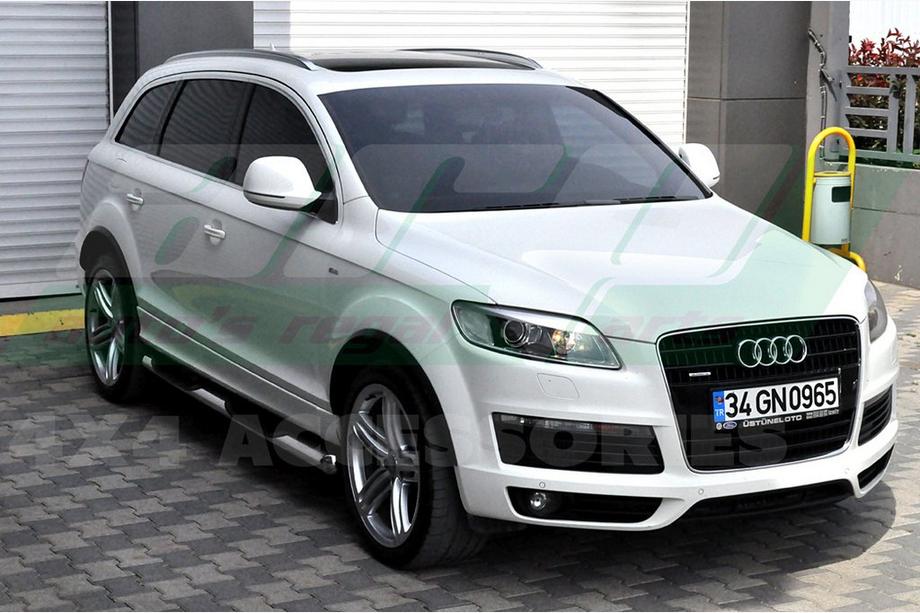 Audi Q7 2005-2015 Side Pipes (2 pcs, Stainless Steel) d60 with plastic inserts Photo 2