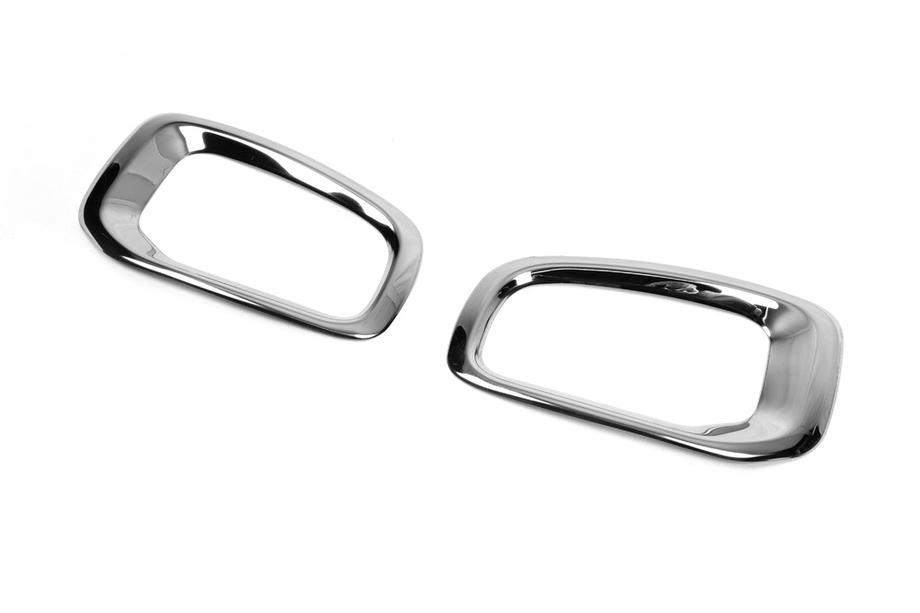 Jeep Renegade 2014- Chrome Fog Light Covers 2014-2018 (2 pcs Stainless Steel) Photo 3
