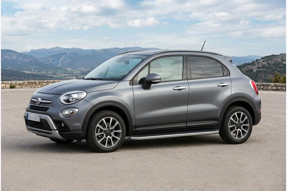 Fiat 500X 2014-2024 Side Steps Tayga Grey (2 pcs, Aluminum) Image