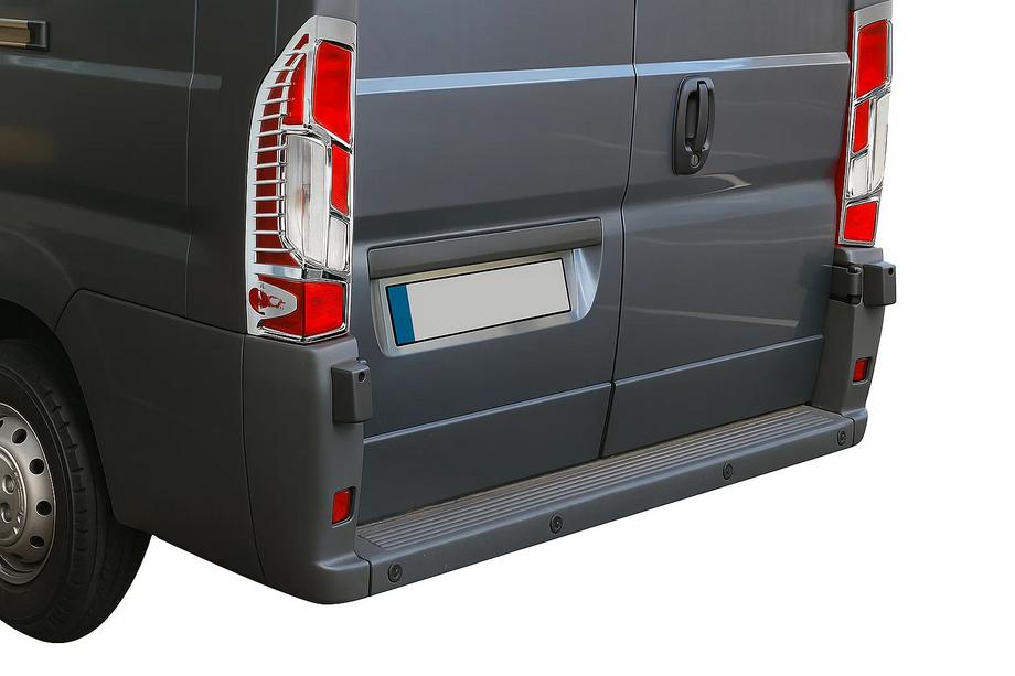 Fiat Ducato 2006-2025 Tail light covers with curve (2014+, 2 pcs, plastic) Image