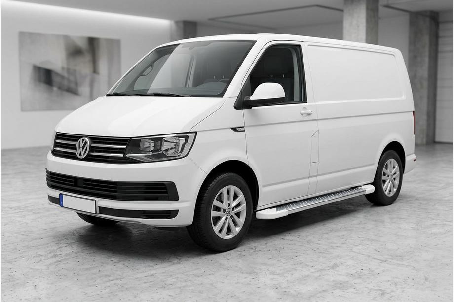 Volkswagen T6 2015-2024 Side Steps Allmond White (2 pcs, Aluminum) Image