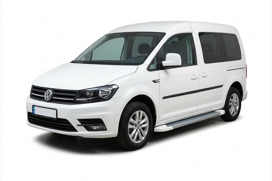 Volkswagen Caddy 2015-2020 Side Steps Allmond White (2 pcs, Aluminum) Photo 1