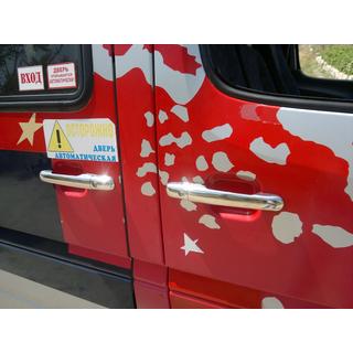 Chrome Door Handle Covers (4 pcs, Stainless Steel) Mercedes Sprinter W901/902/903/904/905 1995–2006 photo 3