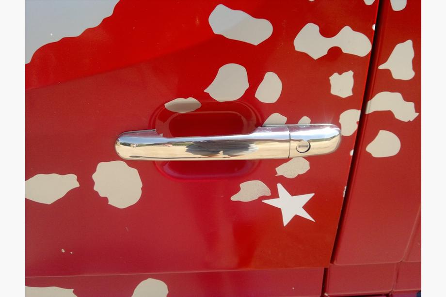 Volkswagen LT 1995-2006 Chrome Door Handle Covers (4 pcs, Stainless Steel) Photo 5