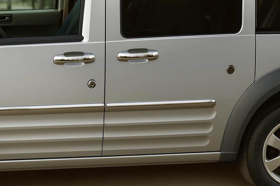 Ford Connect 2002–2006 Lock covers (5 pcs, stainless steel) OmsaLine - Italian Stainless Steel Photo 1