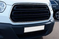 Ford Transit 2014- Chrome Grille Surround Trim (2014-2018, 2 pcs, Stainless Steel) Carmos - Turkish Stainless Steel photo 1