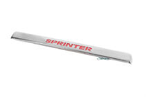 Mercedes Sprinter W906 2006–2018 Stainless steel trim above license plate with light Red Illumination photo 1