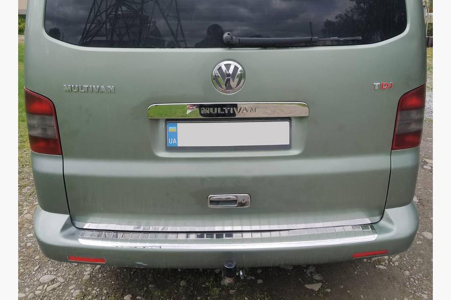 Volkswagen T5 Multivan 2003–2010 Stainless Steel Rear Tailgate Trim Above License Plate Photo 5