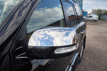 Toyota Land Cruiser 200 2007-2021 Mirror Covers 2012↗ (2 pcs, Stainless Steel) photo 1