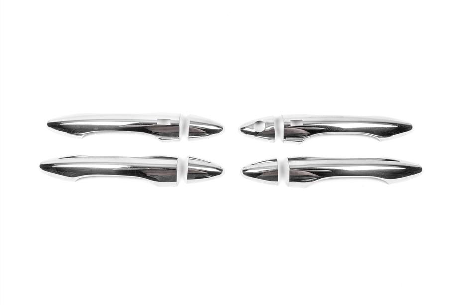 Hyundai IX-35 2010-2015 Chrome Door Handle Covers (4 pcs, Stainless Steel) Without Chip, OmsaLine - Italian Stainless Steel Photo 4