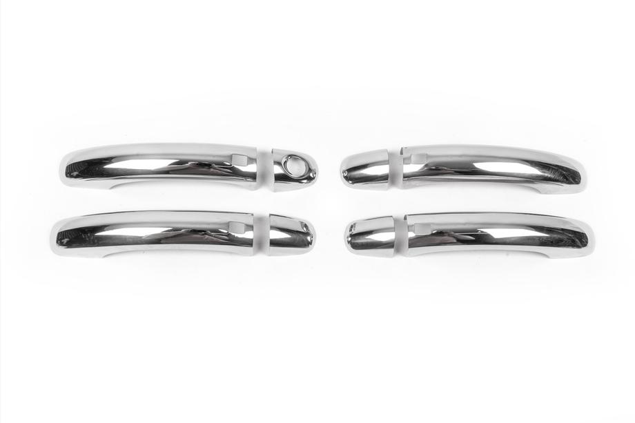 Audi Q7 2005-2015 Chrome Door Handle Covers (4 pcs, Stainless Steel) Carmos, without button Photo 6