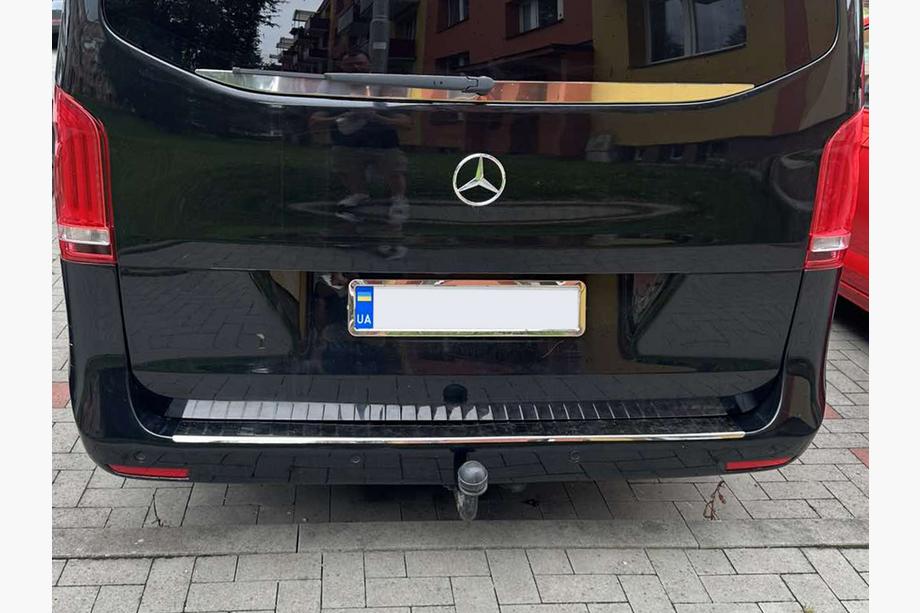 Mercedes Vito/V-class W447 2014- Rear Bumper Protector OmsaLine Stainless Steel Glossy Photo 5