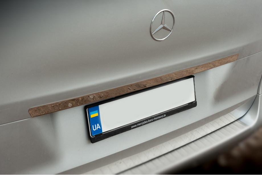 Mercedes Vito/V-class W447 2014- Rear Bumper Protector OmsaLine Stainless Steel Glossy Photo 7