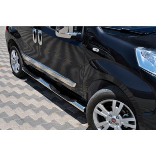 Side Bars Ø70 (2 pcs, Stainless Steel) Fiat Fiorino/Qubo 2008-2024 photo 1