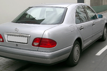 Mercedes E-class W210 1995-2002 Trunk trim above license plate (Sedan) Polished Stainless Steel photo 1