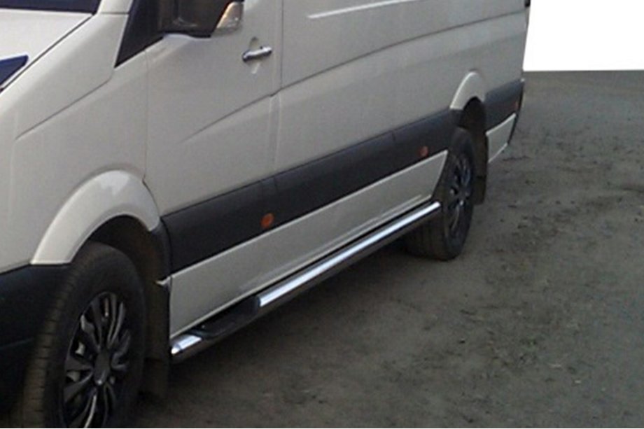 Volkswagen Crafter 2006-2016 Side Bars (2 pcs, Stainless Steel) d60, medium wheelbase Photo 7