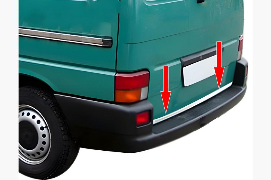 Volkswagen T4 Transporter 1990-2003 Trunk Sill Protector Stainless Steel OmsaLine, Tailgate - 1 Door Photo 1