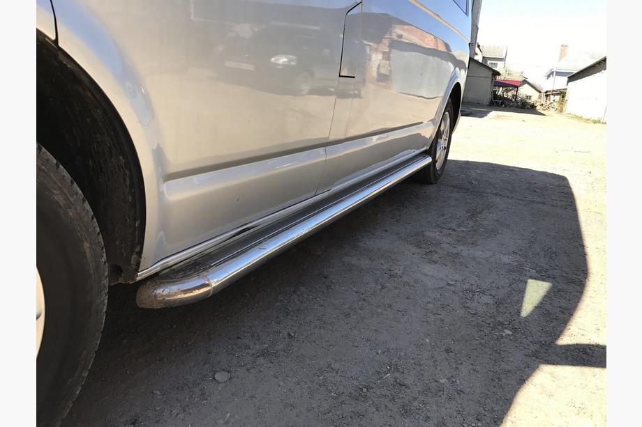 Volkswagen T5 Transporter 2003-2010 Side Steps Premium (2 pcs, Stainless Steel) 60mm, Long Wheelbase Photo 4