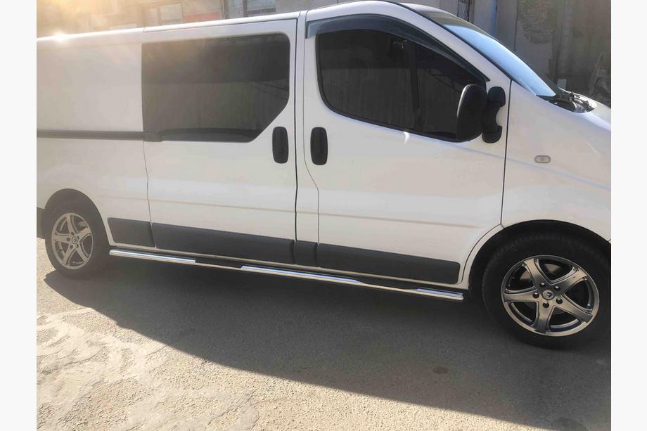 Nissan Primastar 2002-2014 Side Bars (2 pcs, Stainless Steel) 60mm, Long Wheelbase Photo 4