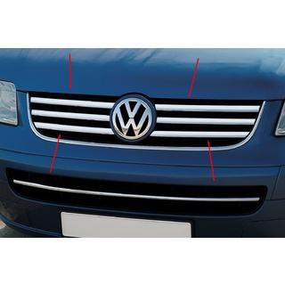 Chrome Grille Covers (6 pcs, Stainless Steel) Volkswagen T5 Caravelle 2004-2010 photo 3