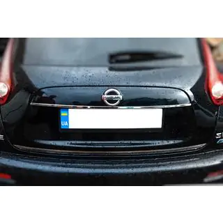 Chrome trim above license plate (stainless steel)