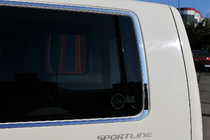 Volkswagen T5 2010-2015 Full window trim set (14 pcs, stainless steel) photo 2