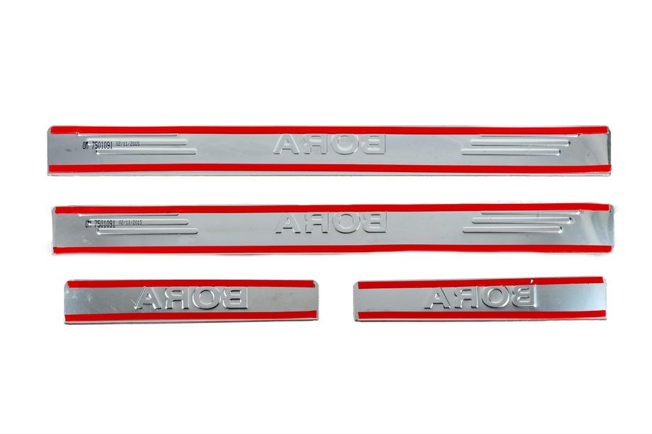 Volkswagen Bora 1998-2004 Door Sill Protectors OmsaLine (4 pcs, Stainless Steel) Photo 4