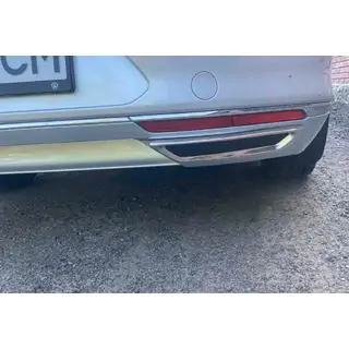 Exhaust tip covers imitation SD/SW (2015-2018, 2 pcs, stainless steel)