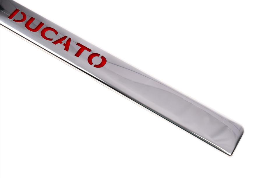 Fiat Ducato 2006-2025 LED Trim Above License Plate (Stainless Steel) Photo 4